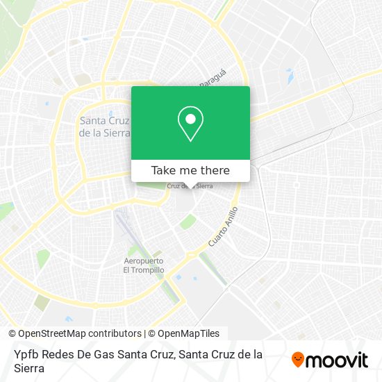 Ypfb Redes De Gas Santa Cruz map