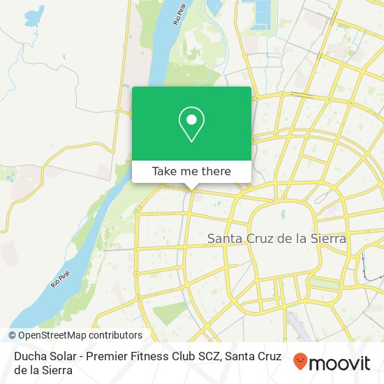 Ducha Solar - Premier Fitness Club SCZ map