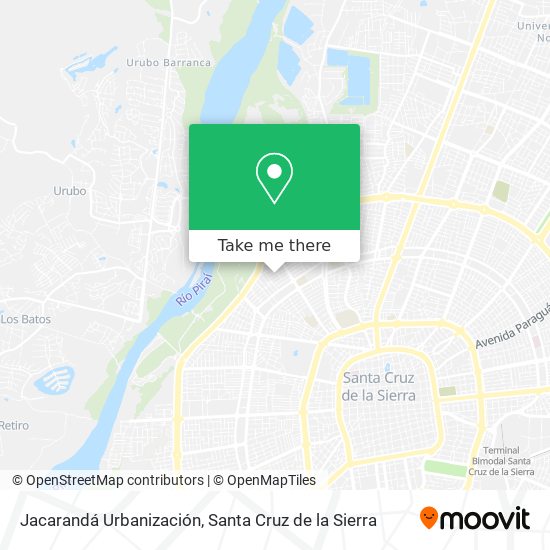 Jacarandá Urbanización map