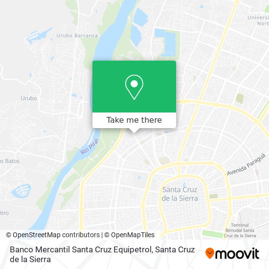 Banco Mercantil Santa Cruz Equipetrol map