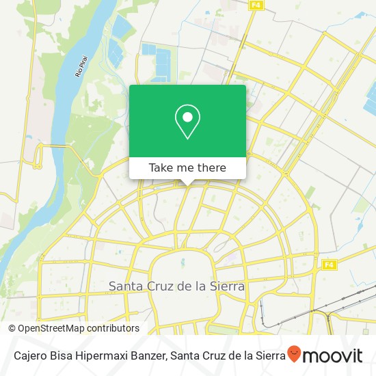 Mapa de Cajero Bisa Hipermaxi Banzer