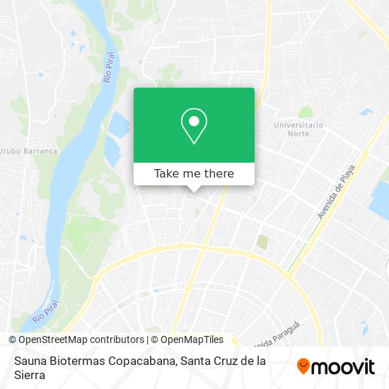 Sauna Biotermas Copacabana map