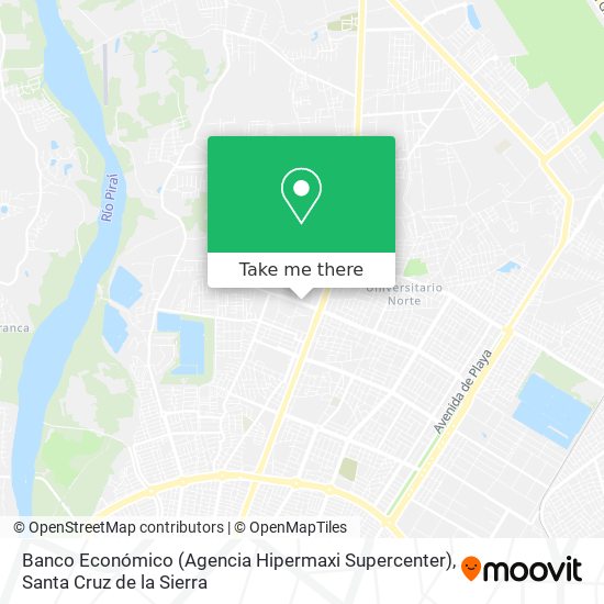 Mapa de Banco Económico (Agencia Hipermaxi Supercenter)