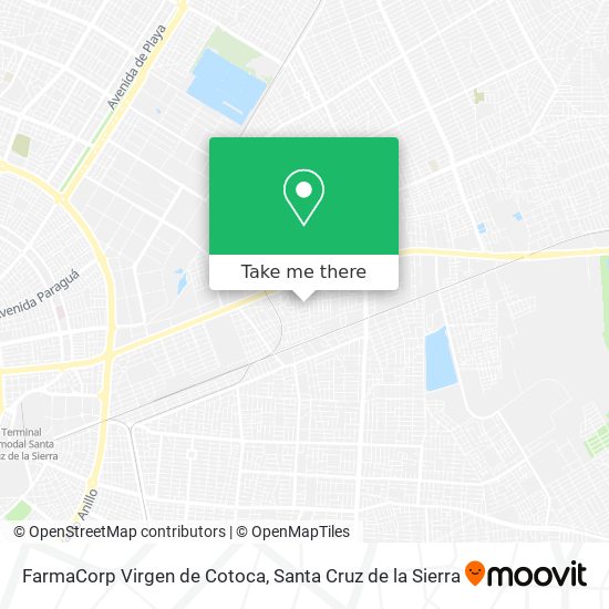 FarmaCorp Virgen de Cotoca map