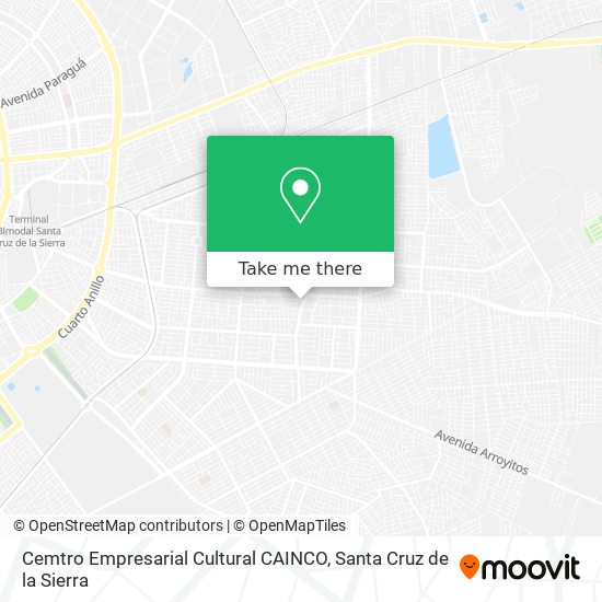 Mapa de Cemtro Empresarial Cultural CAINCO