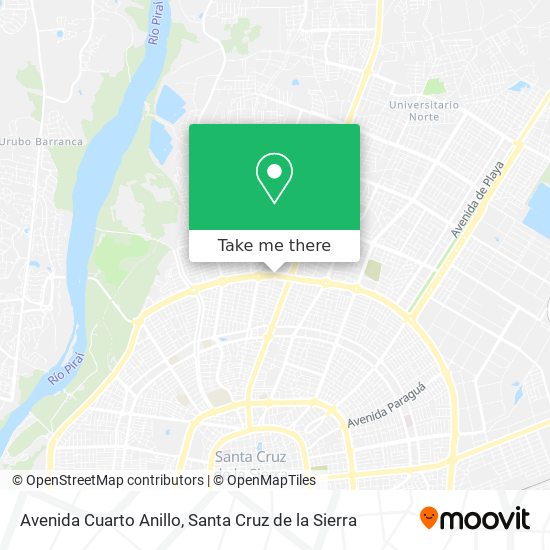 Avenida Cuarto Anillo map