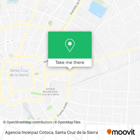 Agencia Incerpaz Cotoca map