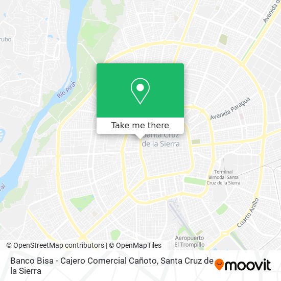 Banco Bisa - Cajero Comercial Cañoto map