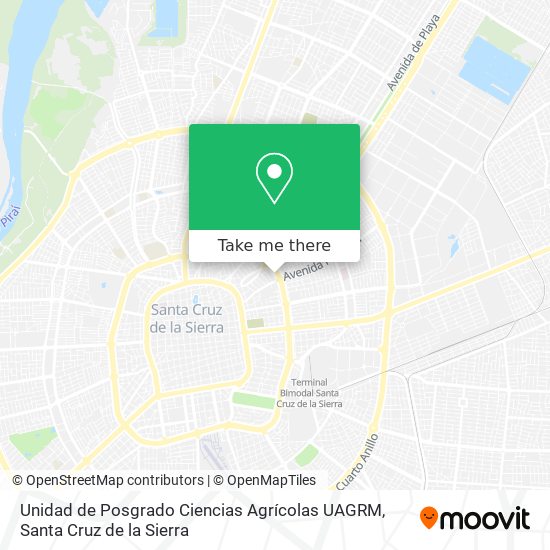 Unidad de Posgrado Ciencias Agrícolas UAGRM map