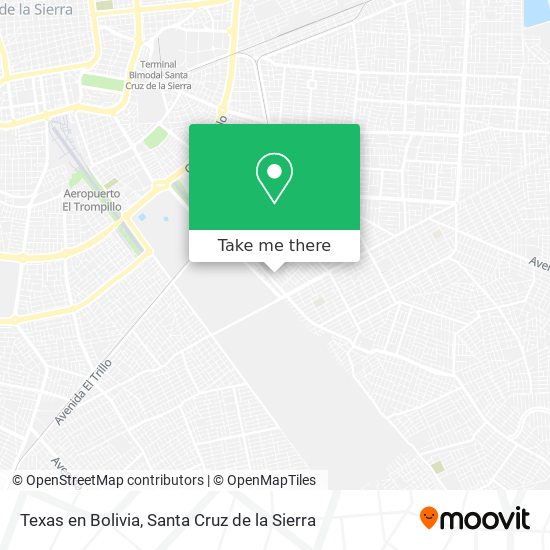 Texas en Bolivia map
