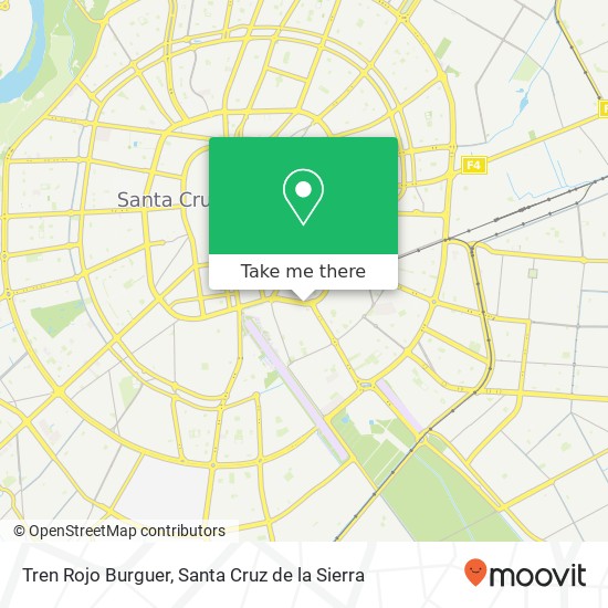 Tren Rojo Burguer, UV-25, Santa Cruz de la Sierra map