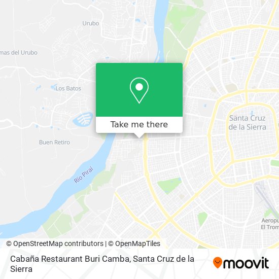 Cabaña Restaurant Buri Camba map