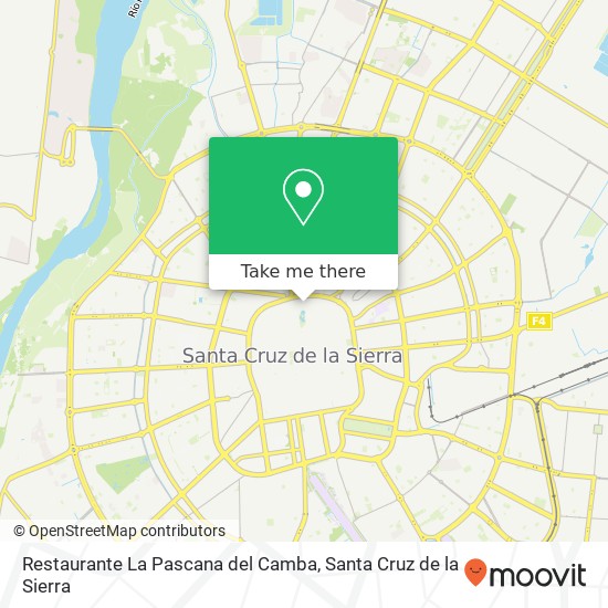 Mapa de Restaurante La Pascana del Camba, Celso Castedo Santa Cruz de la Sierra, Santa Cruz de la Sierra