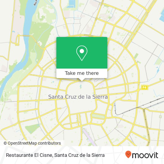 Mapa de Restaurante El Cisne, Aroma Santa Cruz de la Sierra, Santa Cruz de la Sierra