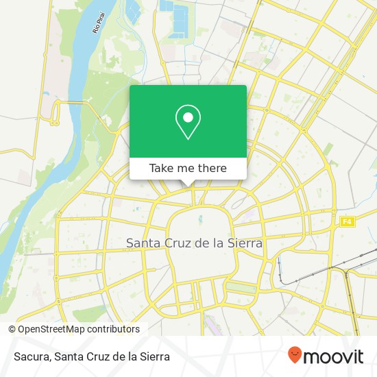 Sacura, Avenida Cristóbal de Mendoza UV-36, Santa Cruz de la Sierra map