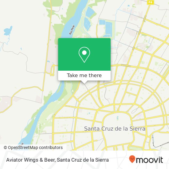 Aviator Wings & Beer, Leigue Castedo UV-58, Santa Cruz de la Sierra map
