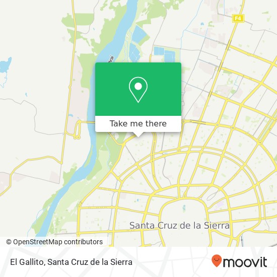 Mapa de El Gallito, Dra. María de Oliveira UV-59, Santa Cruz de la Sierra