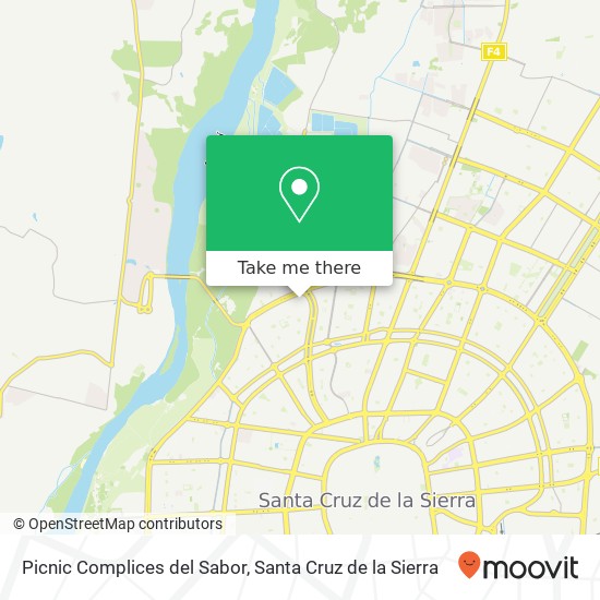 Mapa de Picnic Complices del Sabor, Pablo Busch UV-59, Santa Cruz de la Sierra