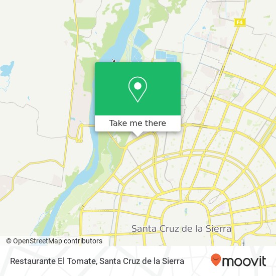 Mapa de Restaurante El Tomate, Cuarto Anillo UV-59A, Santa Cruz de la Sierra