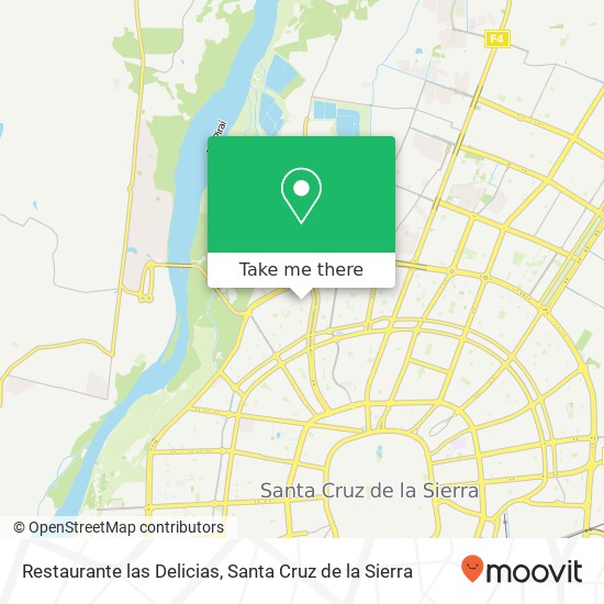 Mapa de Restaurante las Delicias, Agustín Landivar UV-59, Santa Cruz de la Sierra