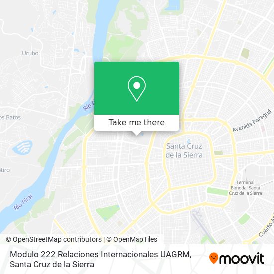 Modulo 222 Relaciones Internacionales UAGRM map