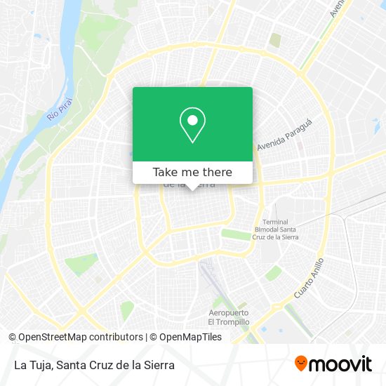 La Tuja map