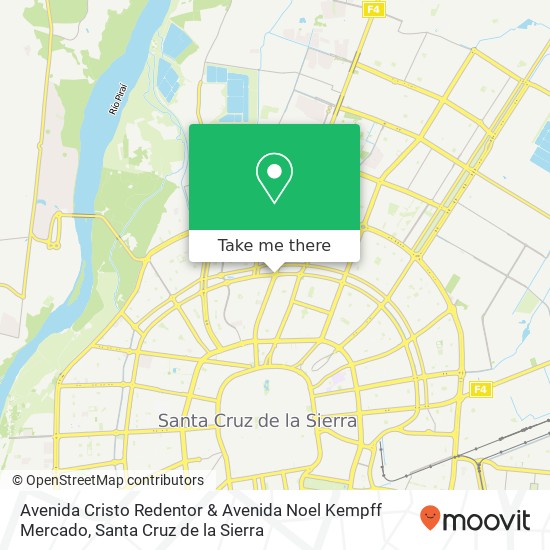 Mapa de Avenida Cristo Redentor & Avenida Noel Kempff Mercado