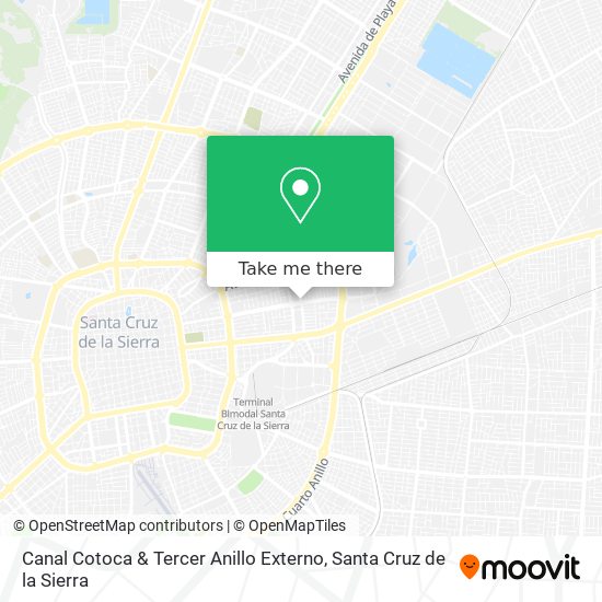 Canal Cotoca & Tercer Anillo Externo map