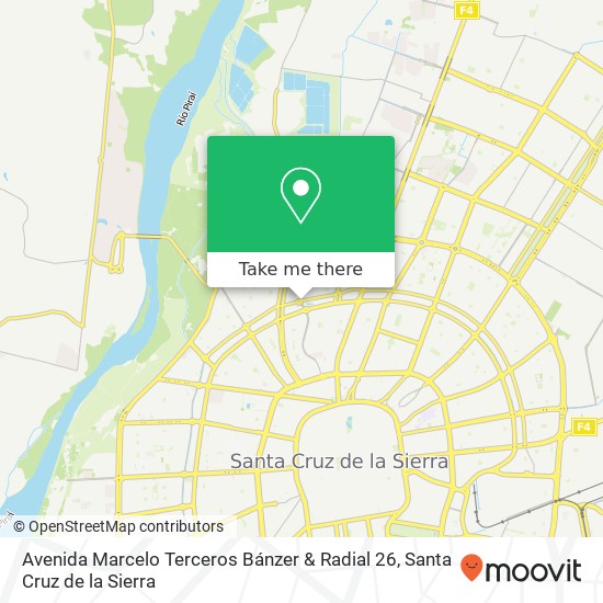 Mapa de Avenida Marcelo Terceros Bánzer & Radial 26