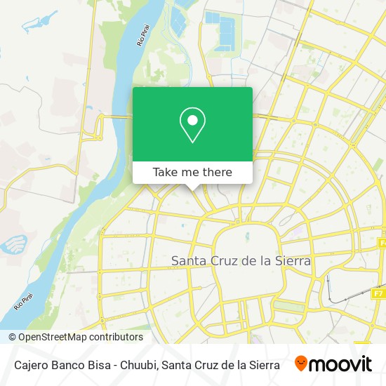 Mapa de Cajero Banco Bisa - Chuubi