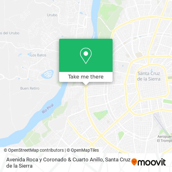 Avenida Roca y Coronado & Cuarto Anillo map