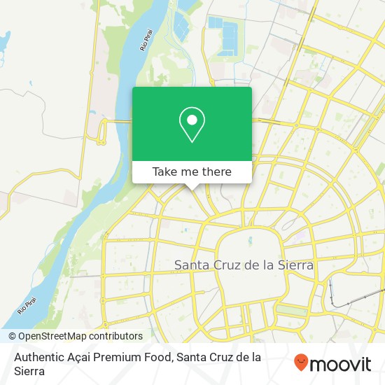 Mapa de Authentic Açai Premium Food, Avenida San Martín UV-33, Santa Cruz de la Sierra