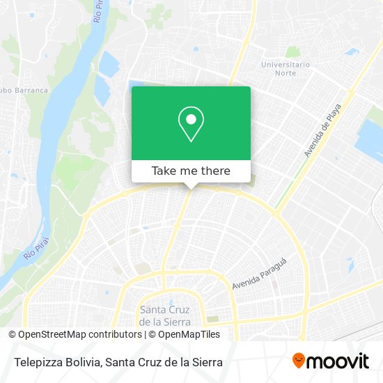Mapa de Telepizza Bolivia