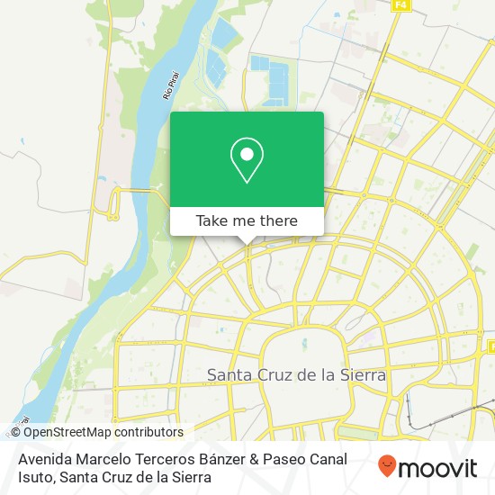 Avenida Marcelo Terceros Bánzer & Paseo Canal Isuto map
