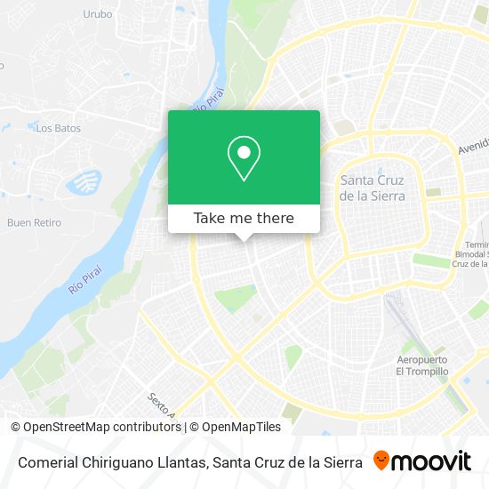 Comerial Chiriguano  Llantas map