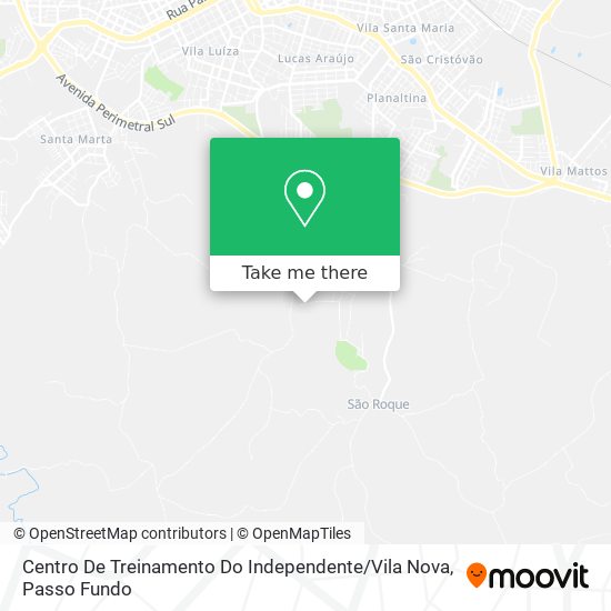 Mapa Centro De Treinamento Do Independente / Vila Nova