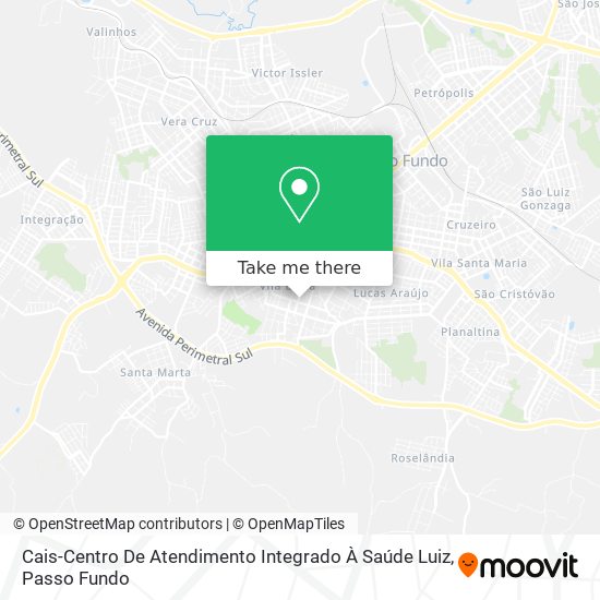Mapa Cais-Centro De Atendimento Integrado À Saúde Luiz