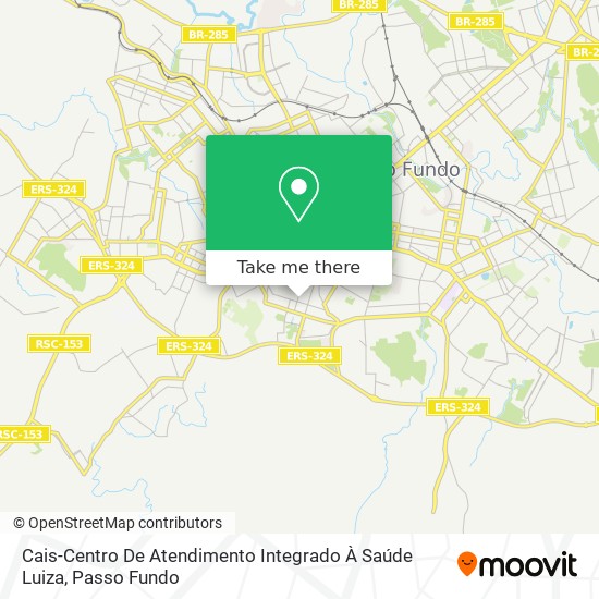 Mapa Cais-Centro De Atendimento Integrado À Saúde Luiza