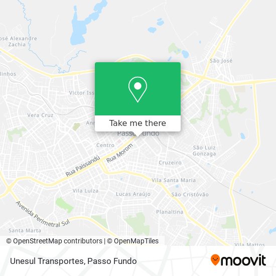 Unesul Transportes map