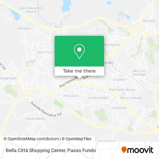 Mapa Bella Città Shopping Center