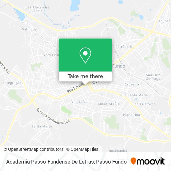 Mapa Academia Passo-Fundense De Letras