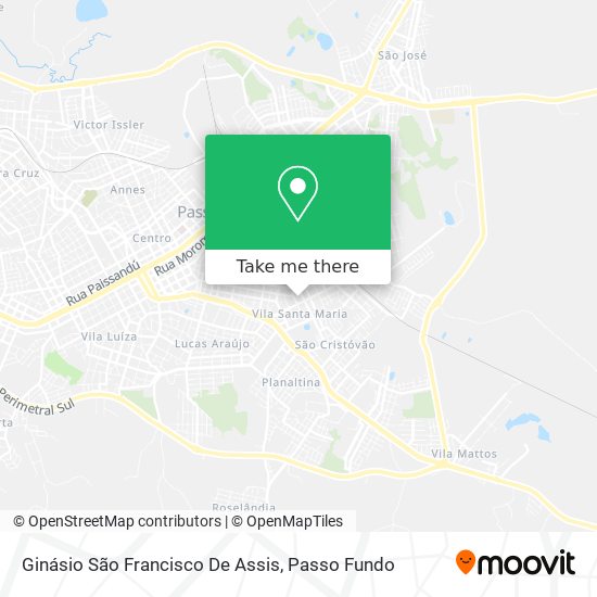 Mapa Ginásio São Francisco De Assis