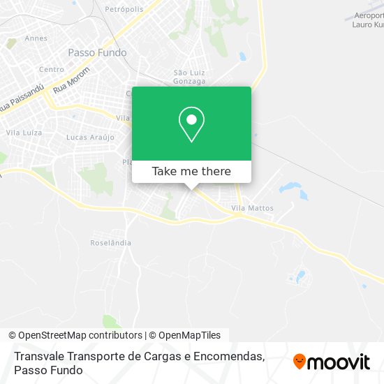 Transvale Transporte de Cargas e Encomendas map