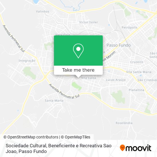 Mapa Sociedade Cultural, Beneficiente e Recreativa Sao Joao