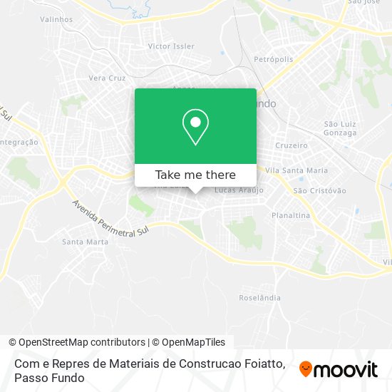 Com e Repres de Materiais de Construcao Foiatto map