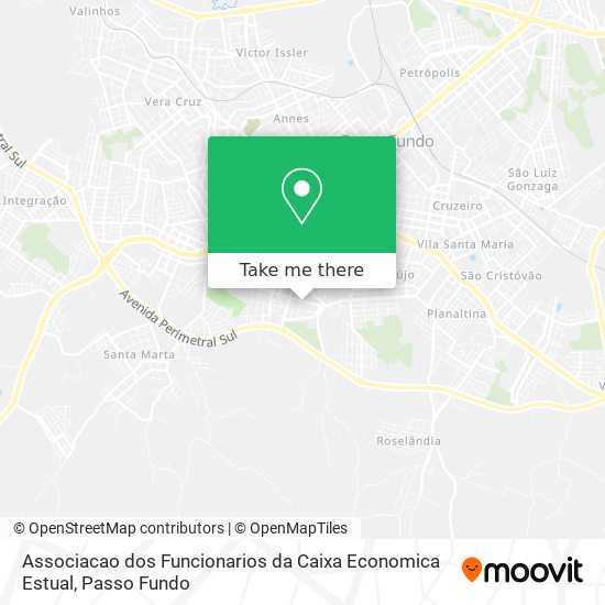 Mapa Associacao dos Funcionarios da Caixa Economica Estual