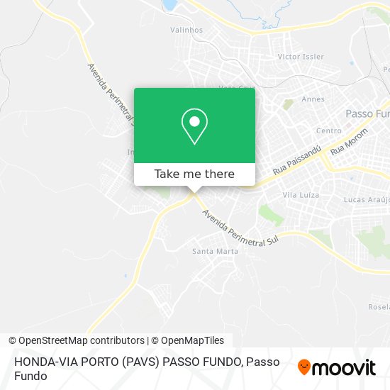 HONDA-VIA PORTO (PAVS) PASSO FUNDO map