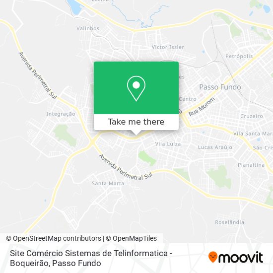 Site Comércio Sistemas de Telinformatica - Boqueirão map