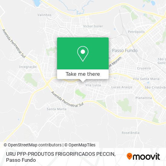 Mapa URU PFP-PRODUTOS FRIGORIFICADOS PECCIN
