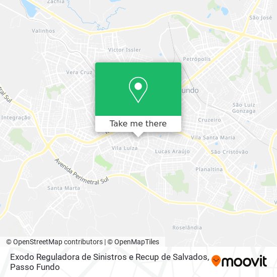 Exodo Reguladora de Sinistros e Recup de Salvados map